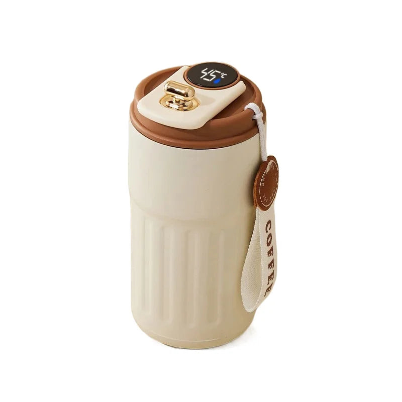 Inteligentny kubek termiczny 450 ml z wyświetlaczem temperatury | Stal nierdzewna, biznesowy design, utrzymuje temperaturę do 12h