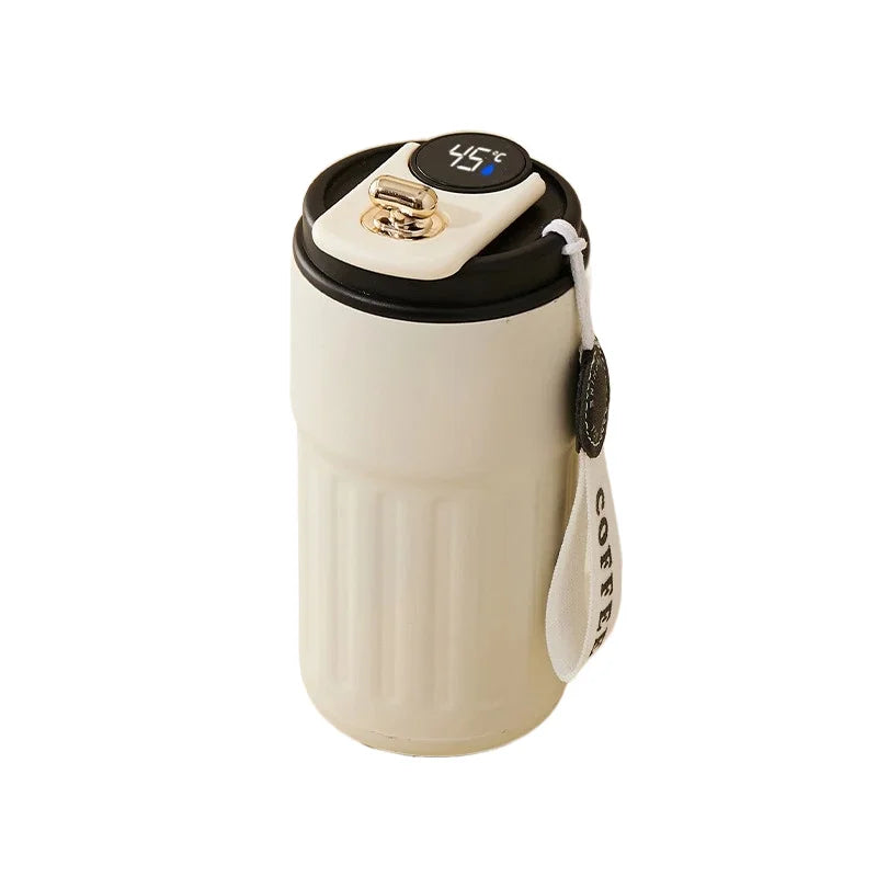 Inteligentny kubek termiczny 450 ml z wyświetlaczem temperatury | Stal nierdzewna, biznesowy design, utrzymuje temperaturę do 12h