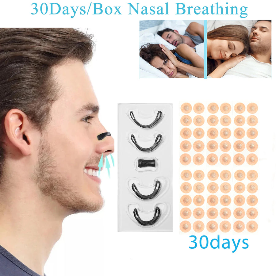 Klips Nosowy - Magnetyczna korekcja oddychania, zestaw na 30 dni, poprawa oddychania i redukcja chrapania.