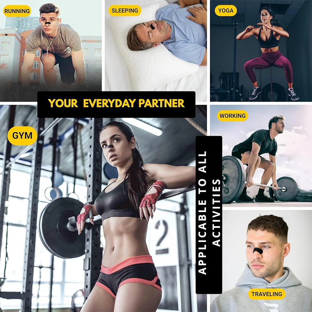 Paski na Nos Przeciw Chrapaniu - komfortowe rozwiązanie dla lepszego oddychania podczas treningów, snu i wszelkich aktywności.